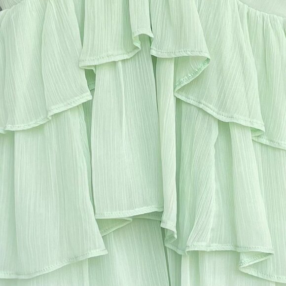 Abercrombie & Fitch Babydoll Top Size XS Y2K Ruffle Tiered Cottagecore Fairycore - Picture 4 of 5